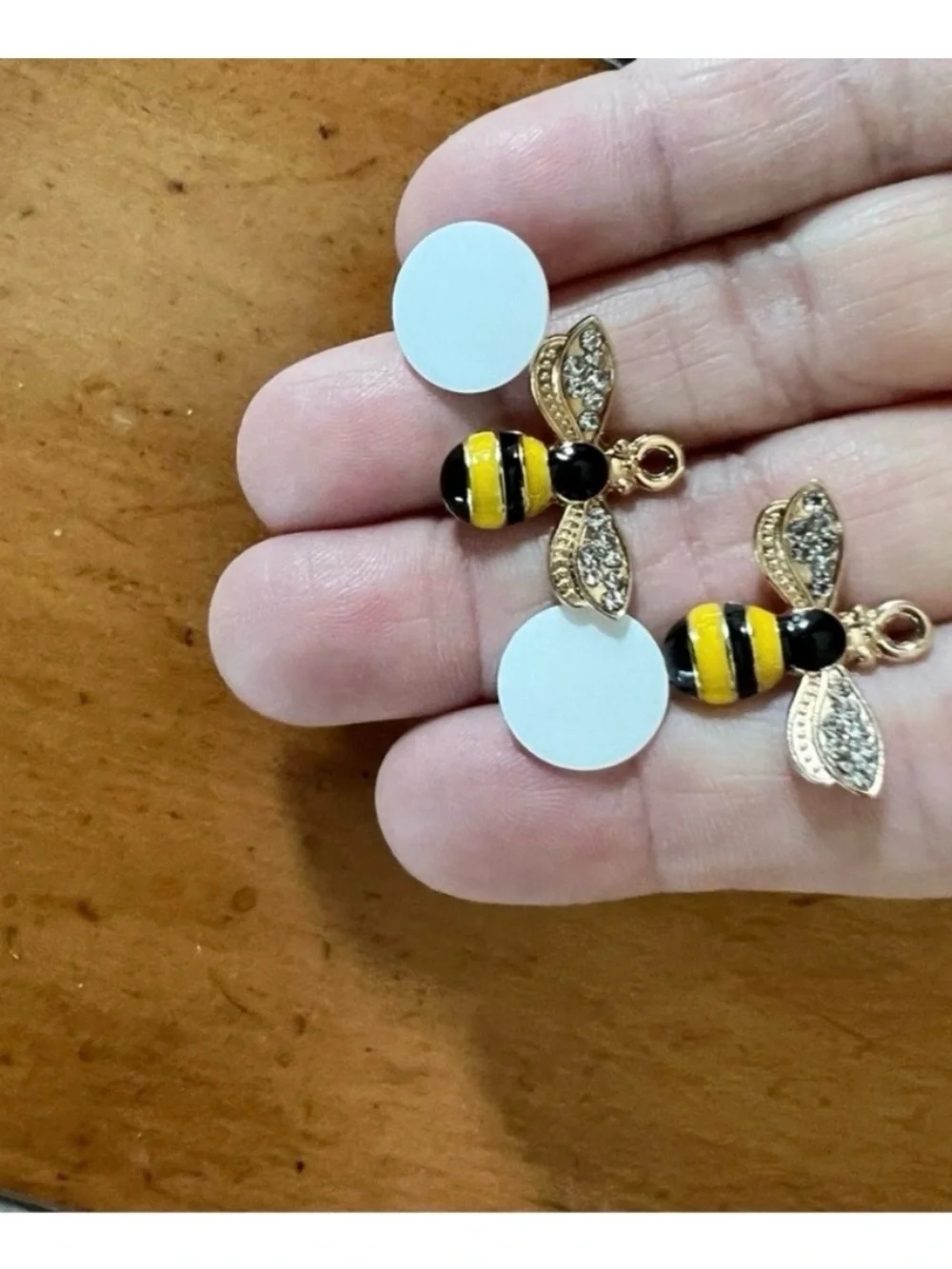 Bee Charm Friendship Cards with Yellow & Black Enamel Bees